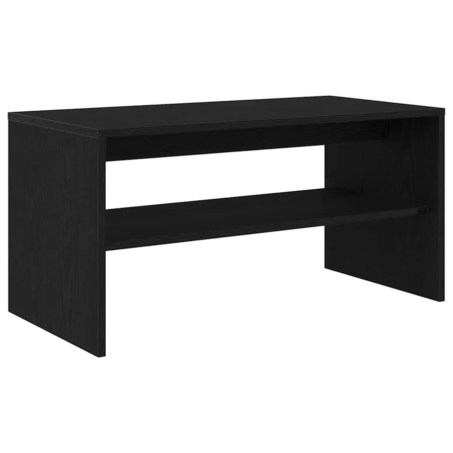 Meuble TV chêne noir 80x40x40 cm bois d'ingénierie - 2