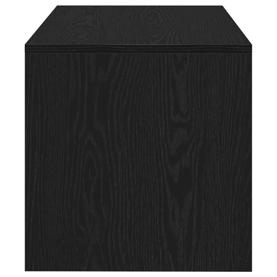 Meuble TV chêne noir 80x40x40 cm bois d'ingénierie - 6