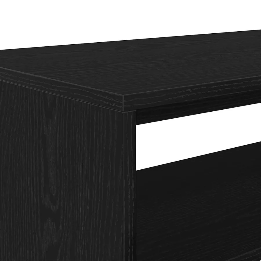 Meuble TV chêne noir 80x40x40 cm bois d'ingénierie - 8