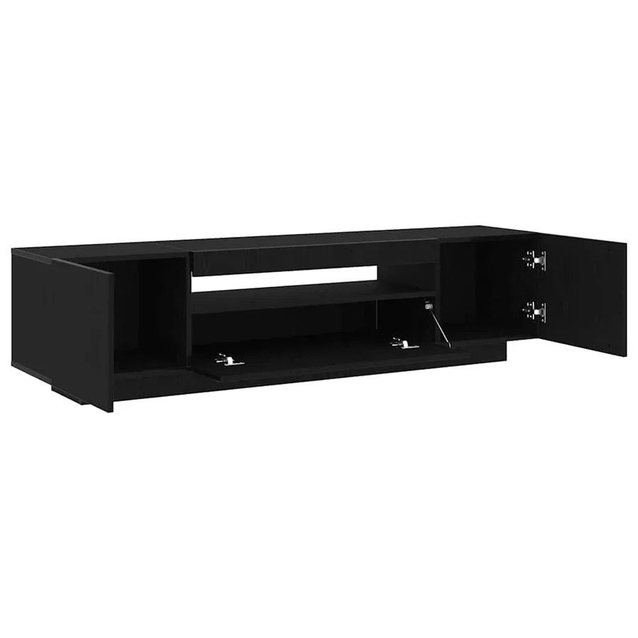 Meuble TV Noir 160 x 35 x 40 cm Bois d'ingénierie - 5