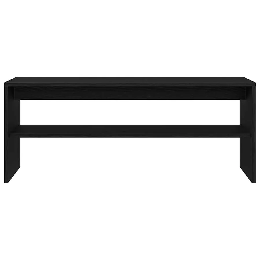 Meuble TV chêne noir 100x40x40 cm bois d'ingénierie - 5
