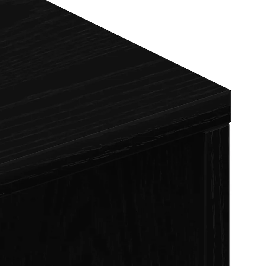Meuble TV chêne noir 100x40x40 cm bois d'ingénierie - 8