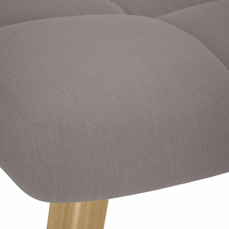 Chaise à bascule avec repose-pied Taupe Tissu - 8