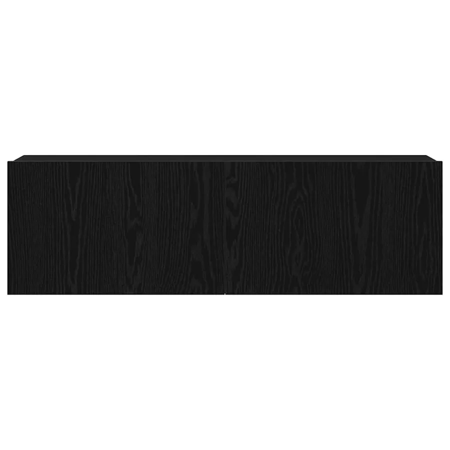Meuble TV Chêne noir 100 x 30 x 30 cm Bois d'ingénierie - 7