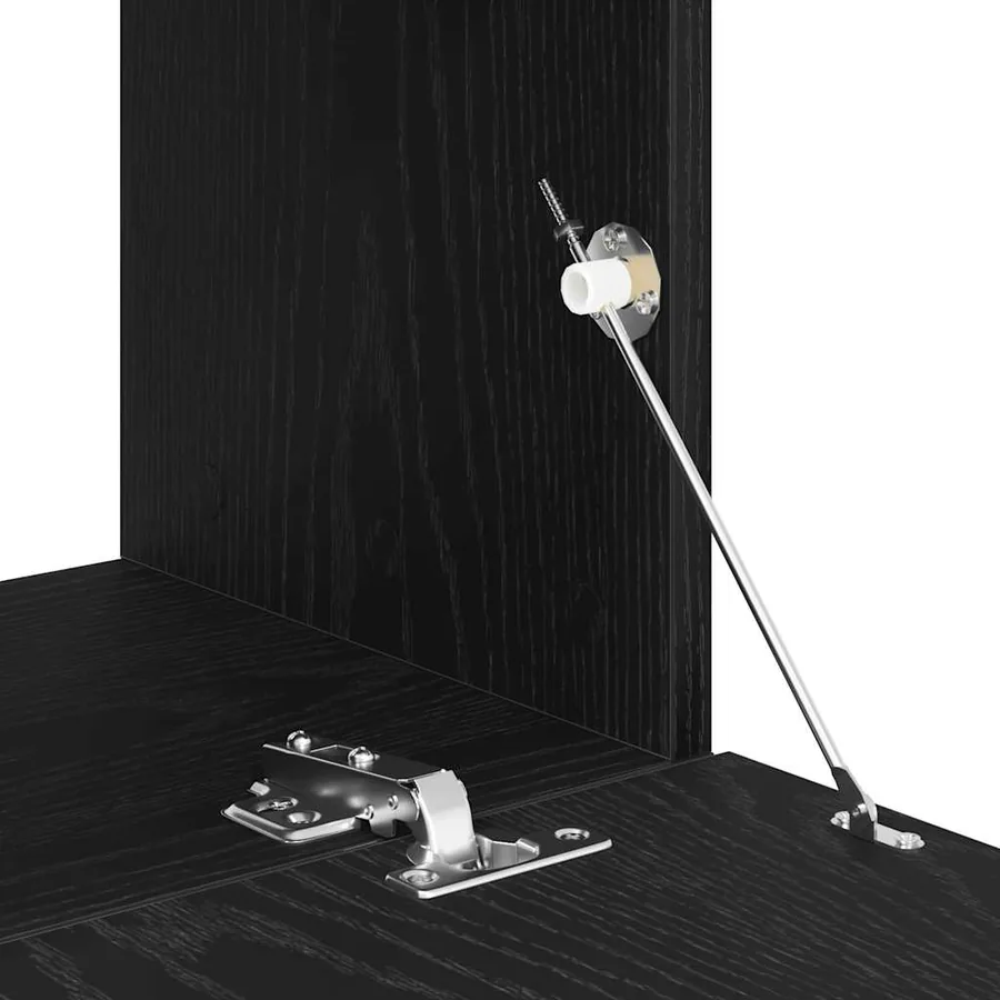 Meuble TV chêne noir 120x30x30,5 cm bois d'ingénierie - 9