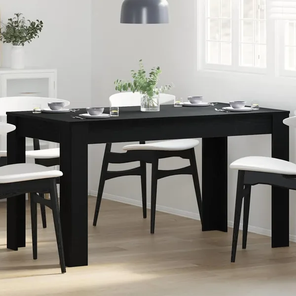 Table de salle à manger / Table de repas Chêne noir