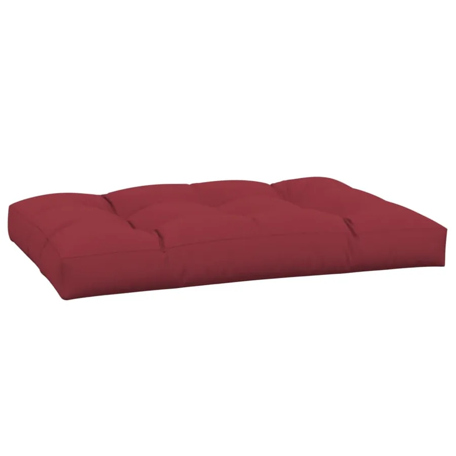 Coussin de palette rouge bordeaux 120x80x12 cm tissu - 2
