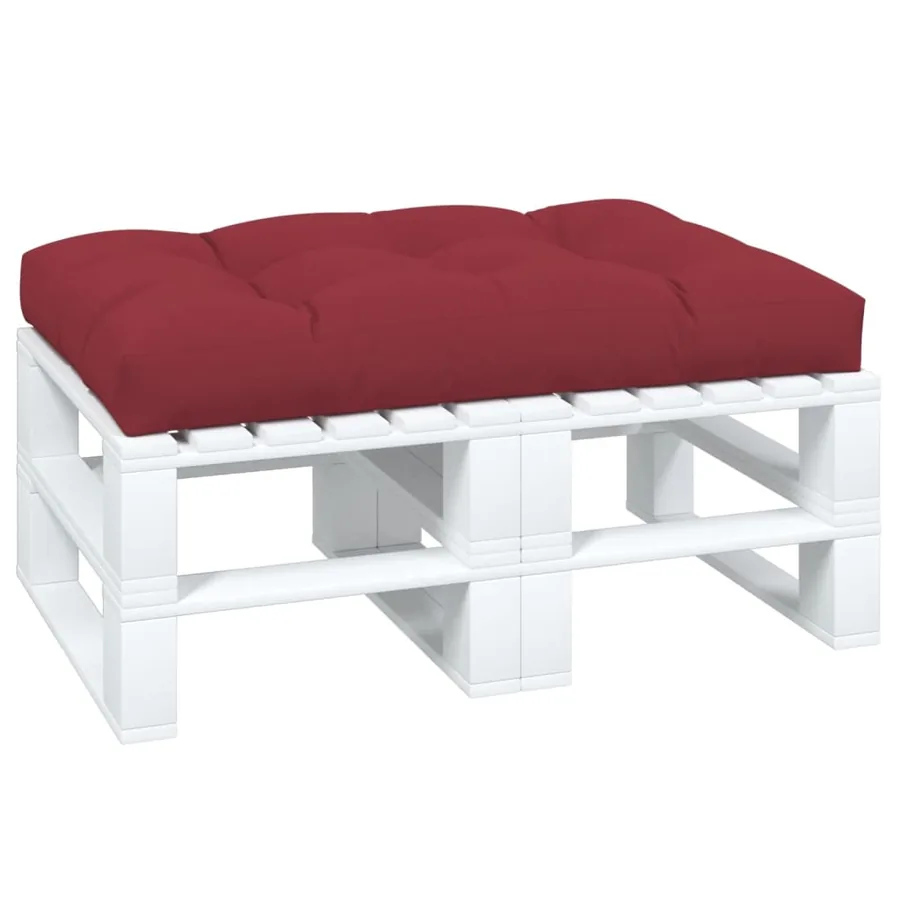 Coussin de palette rouge bordeaux 120x80x12 cm tissu - 3