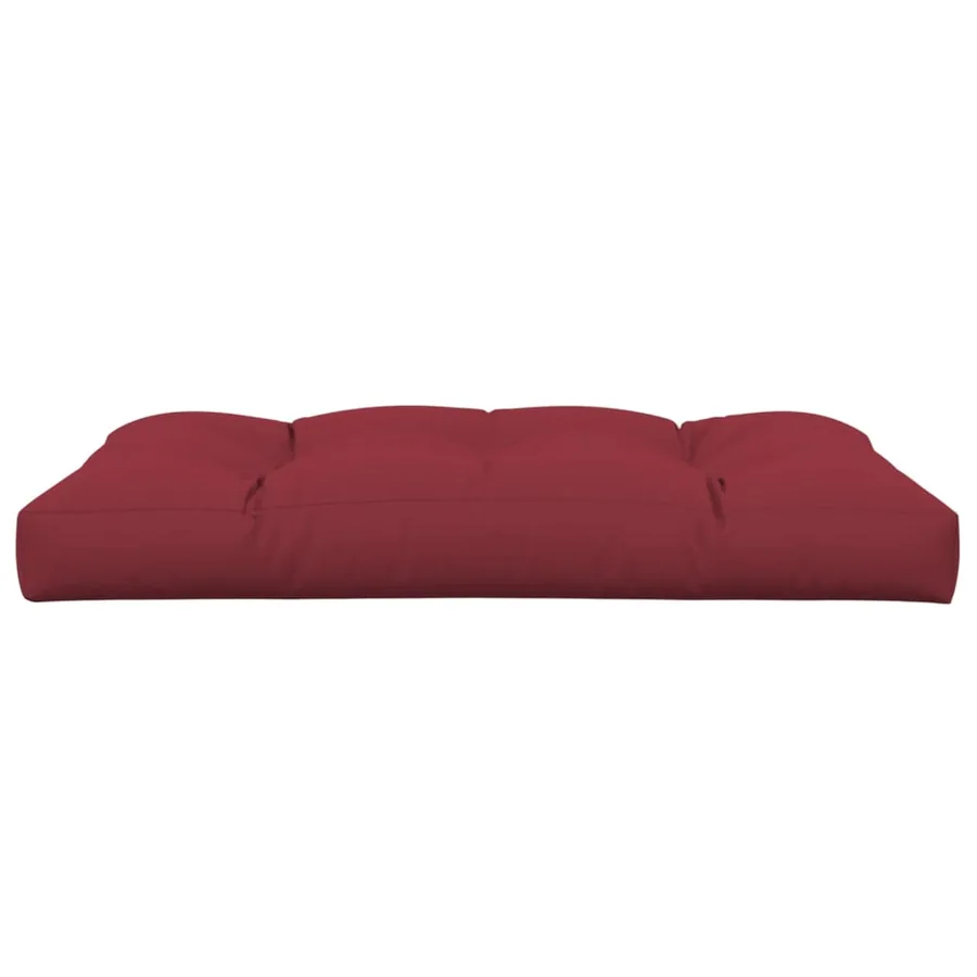 Coussin de palette rouge bordeaux 120x80x12 cm tissu - 4