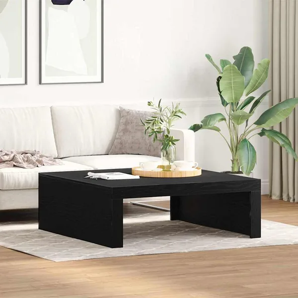 Table basse Chêne noir 100 x 100 x 35 cm Bois d'ingénierie
