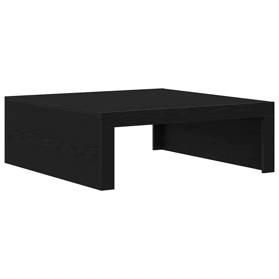 Table basse Chêne noir 100 x 100 x 35 cm Bois d'ingénierie - 2