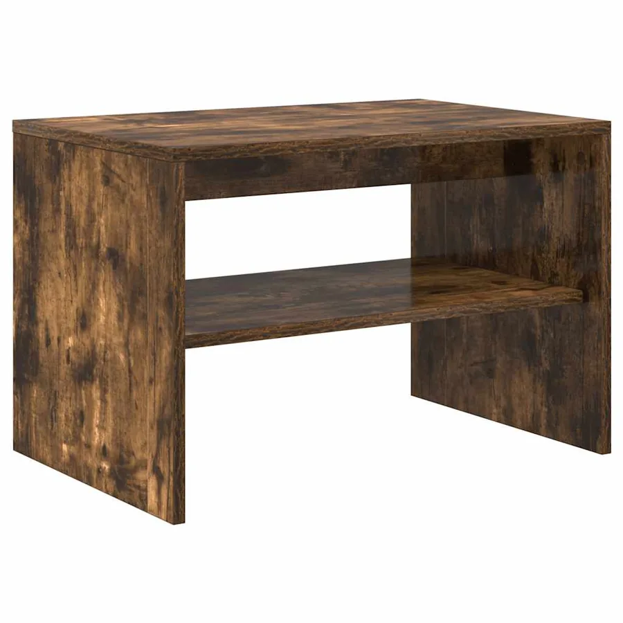 Meuble TV chêne fumé 60x40x40 cm bois d'ingénierie - 2