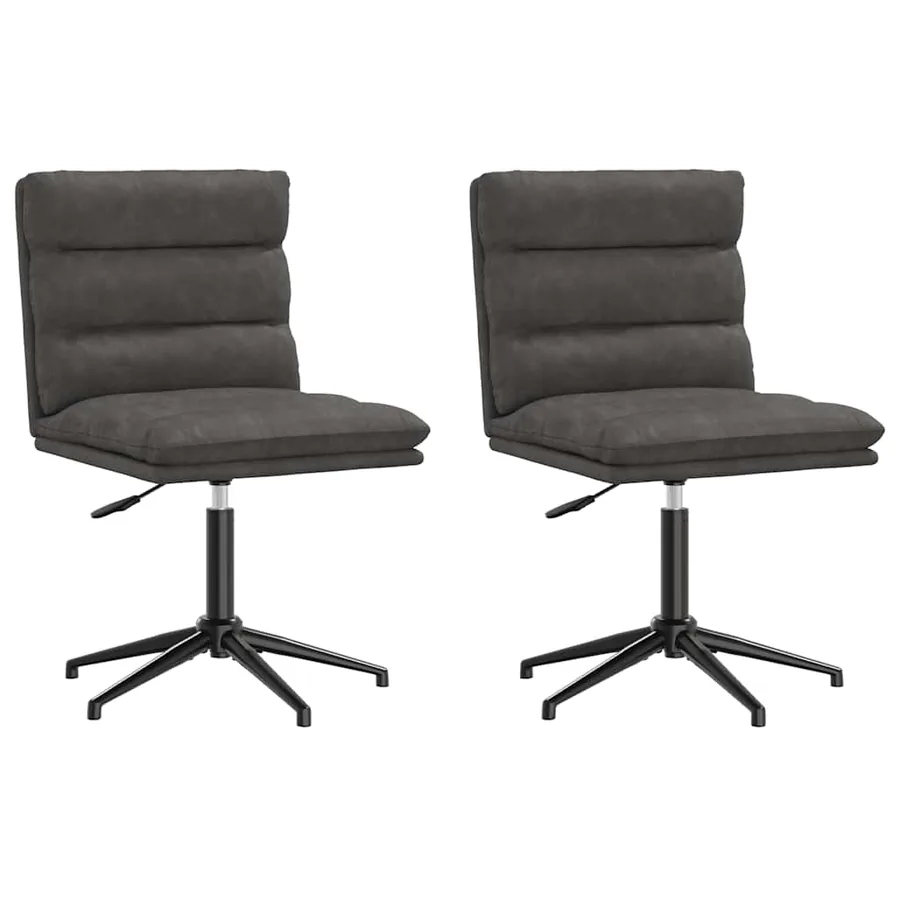 Chaises à manger lot de 2 noir similicuir - 2