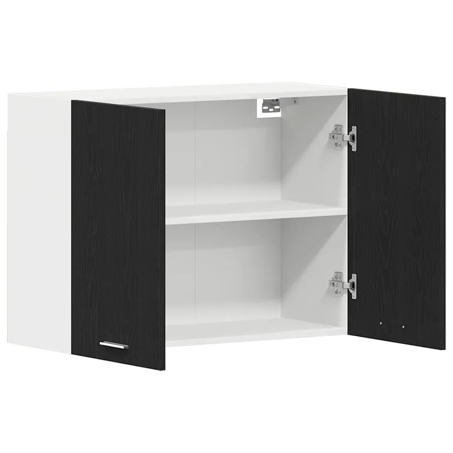 Armoire suspendue avec étagère Lyon Chêne noir 80 x 31 x 60 cm - 5