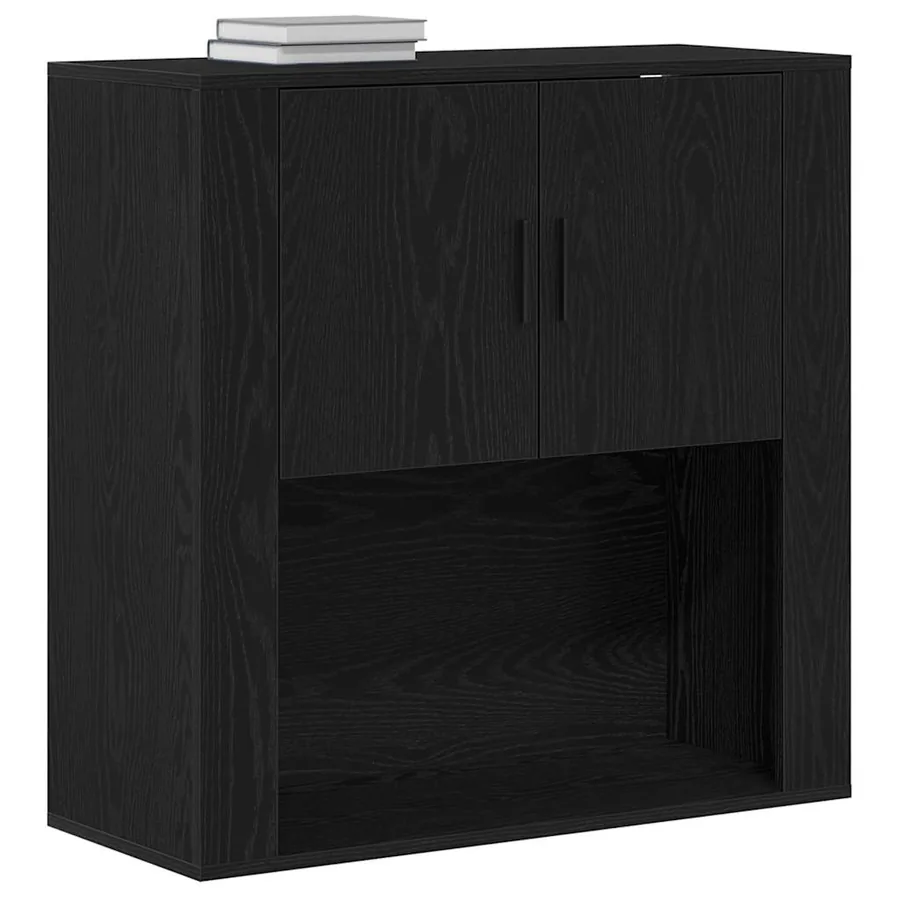Meuble mural Chêne noir 80 x 33 x 80 cm Bois d'ingénierie - 3