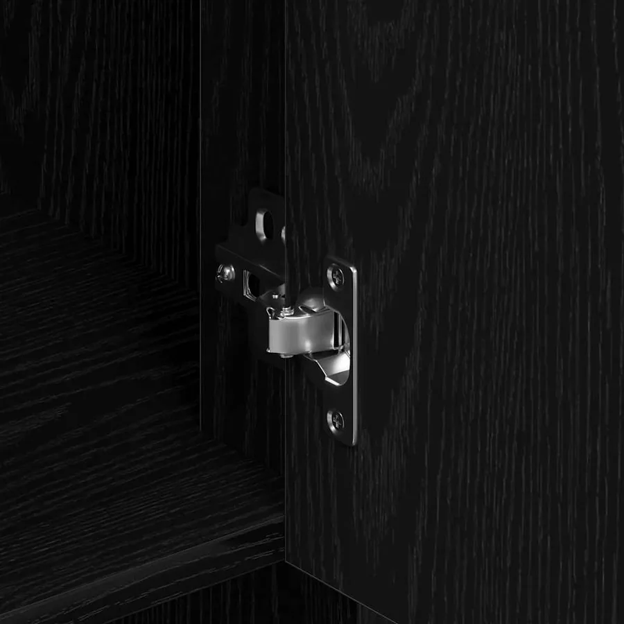 Meuble mural Chêne noir 80 x 33 x 80 cm Bois d'ingénierie - 9