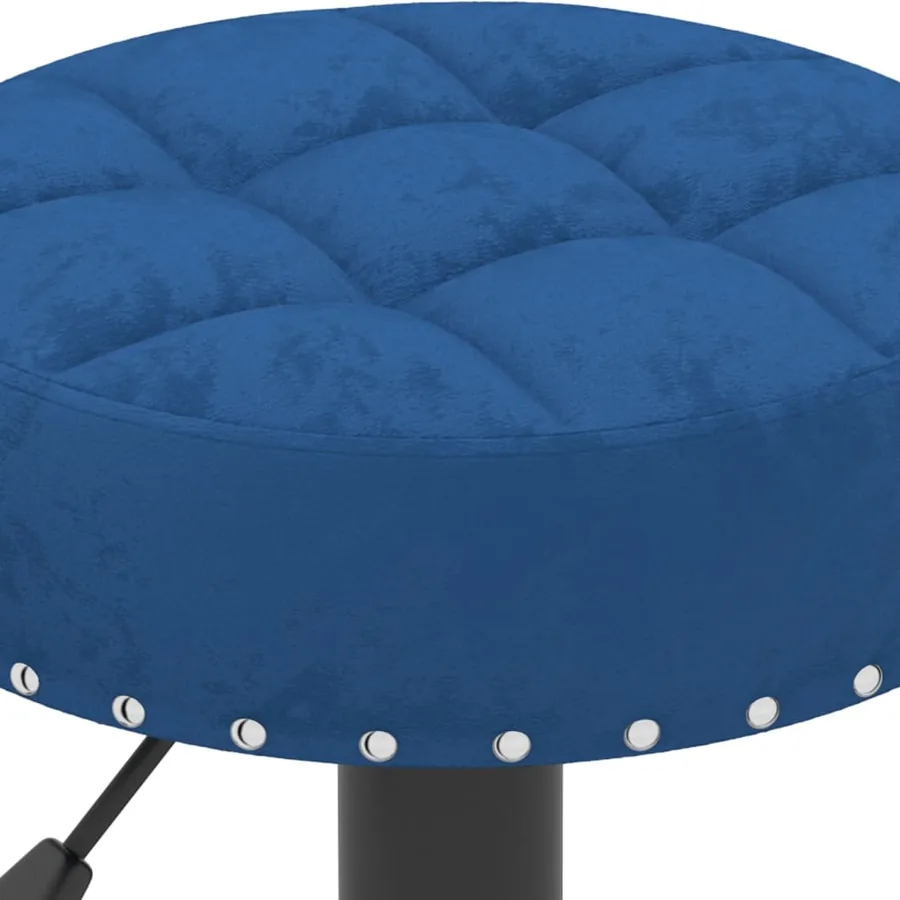 Tabourets de bar lot de 2 bleu velours - 8