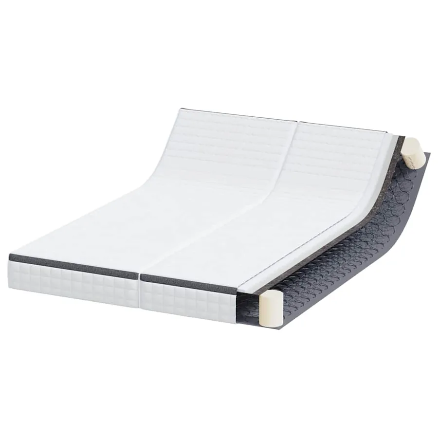Matelas 2 pcs Blanc et Gris 70 x 190 cm Printemps Bonell - 4