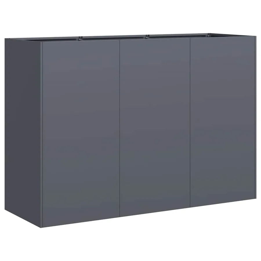 Jardinière anthracite 120x40x80 cm acier laminé à froid - 2