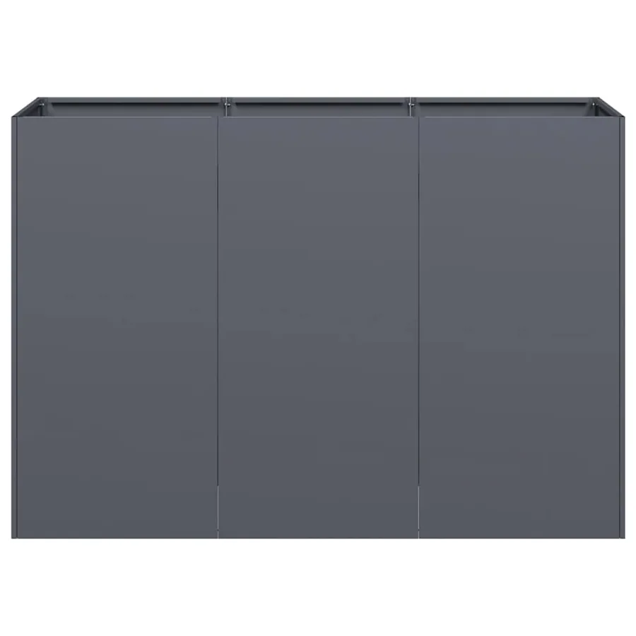 Jardinière anthracite 120x40x80 cm acier laminé à froid - 4