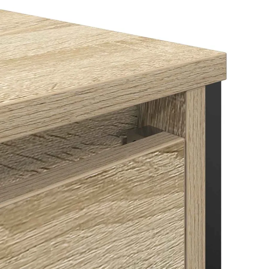 Meuble salle de bain lavabo tiroirs chêne sonoma 90x34,5x60 cm - 11