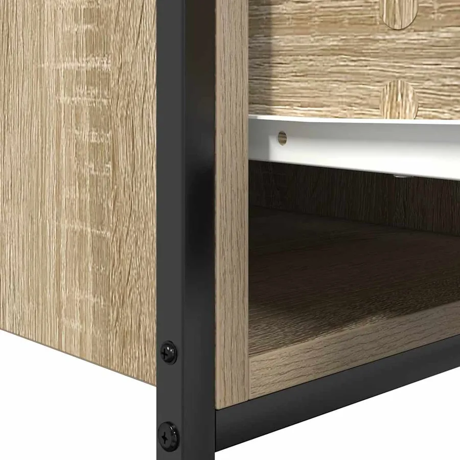 Meuble salle de bain lavabo tiroirs chêne sonoma 90x34,5x60 cm - 12