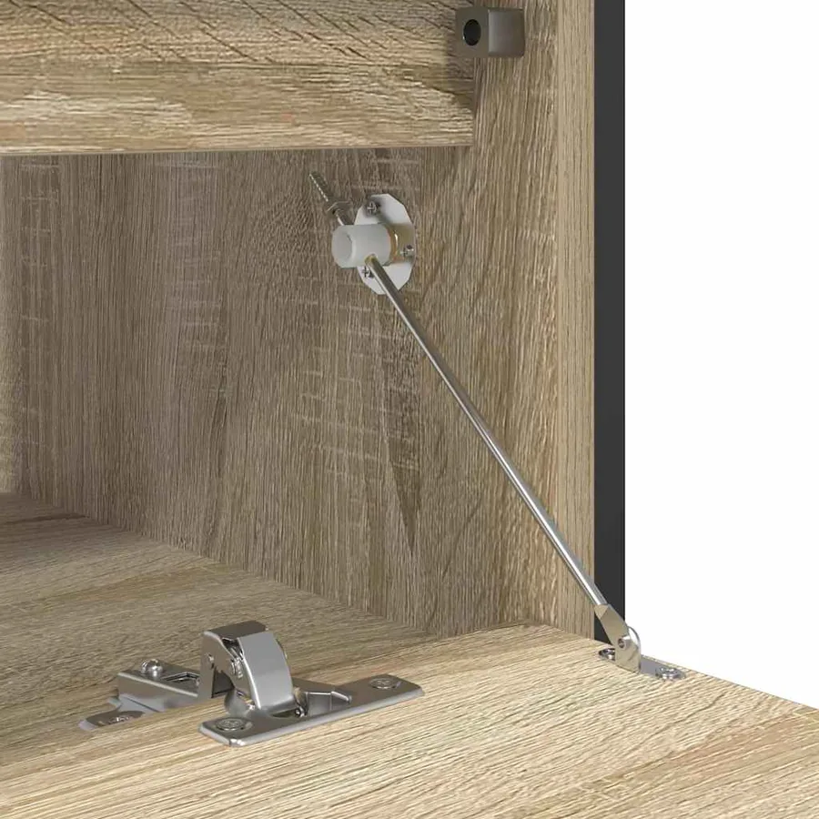 Meuble salle de bain lavabo tiroirs chêne sonoma 90x34,5x60 cm - 13