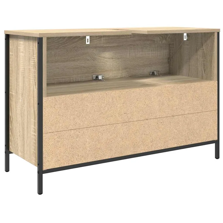 Meuble salle de bain lavabo tiroirs chêne sonoma 90x34,5x60 cm - 8