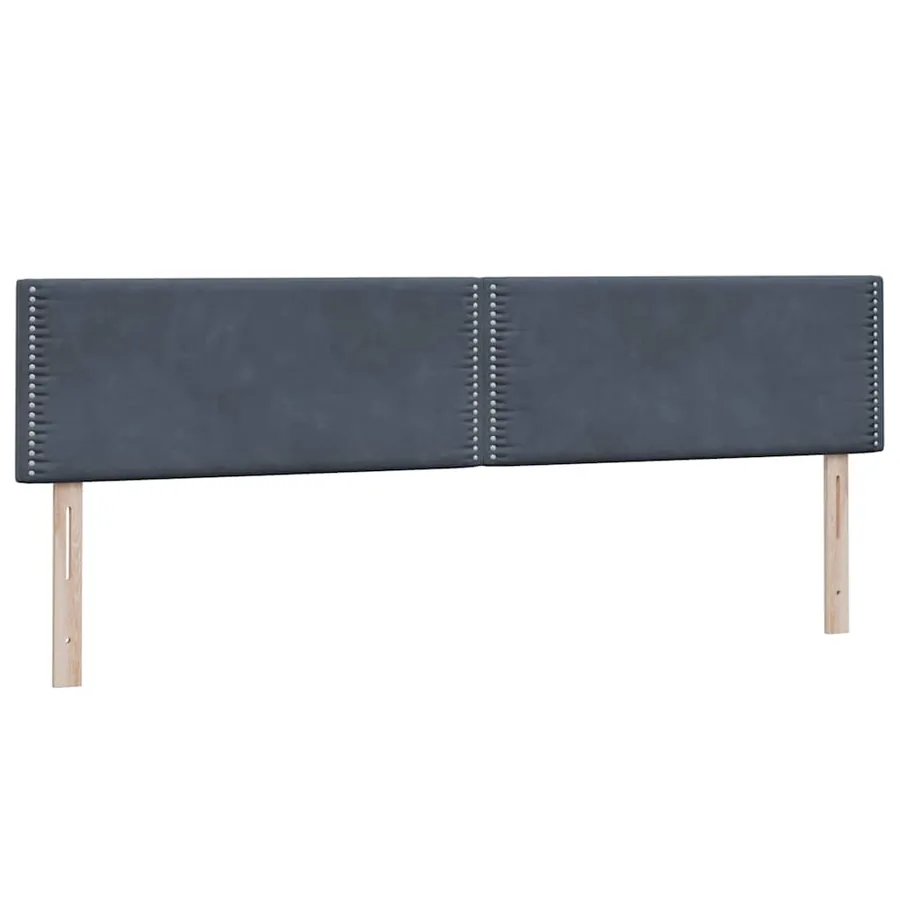 Sommier à lattes de lit et matelas gris foncé 180x220cm velours - 6