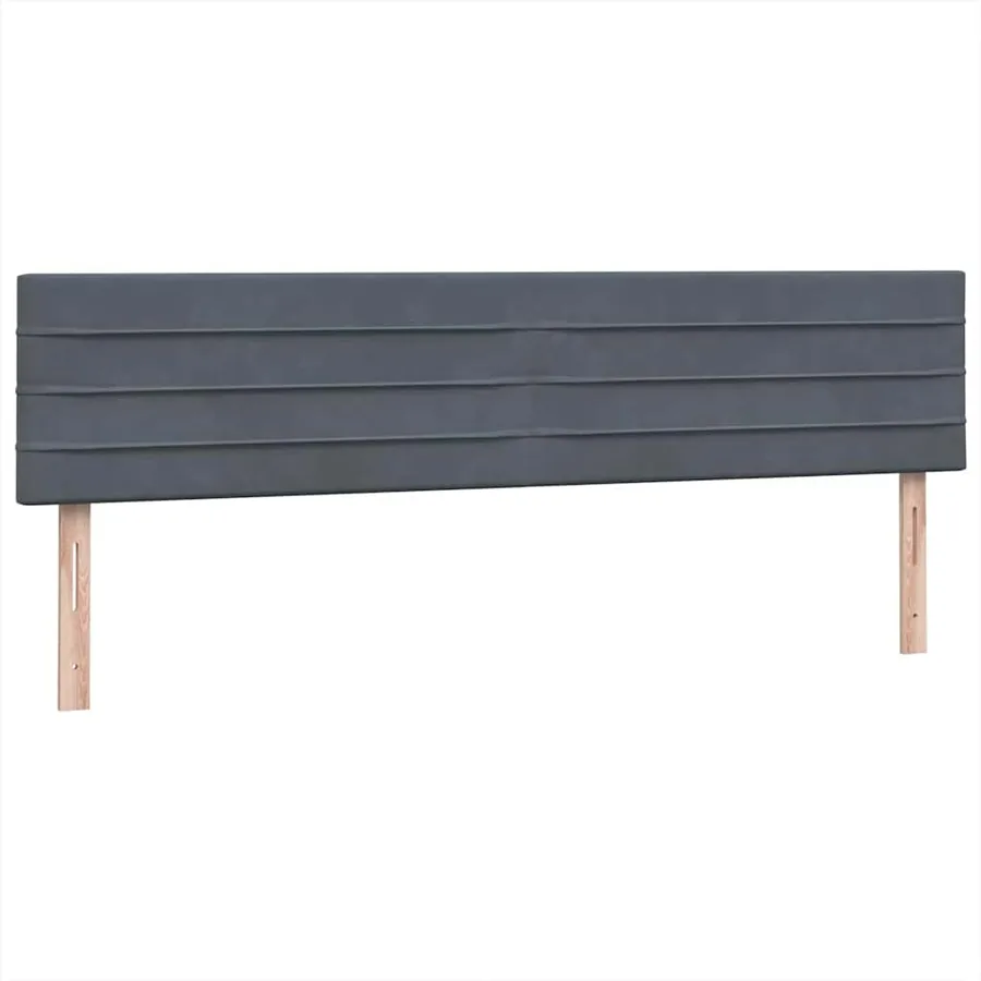 Sommier à lattes de lit et matelas gris foncé 180x220cm velours - 8