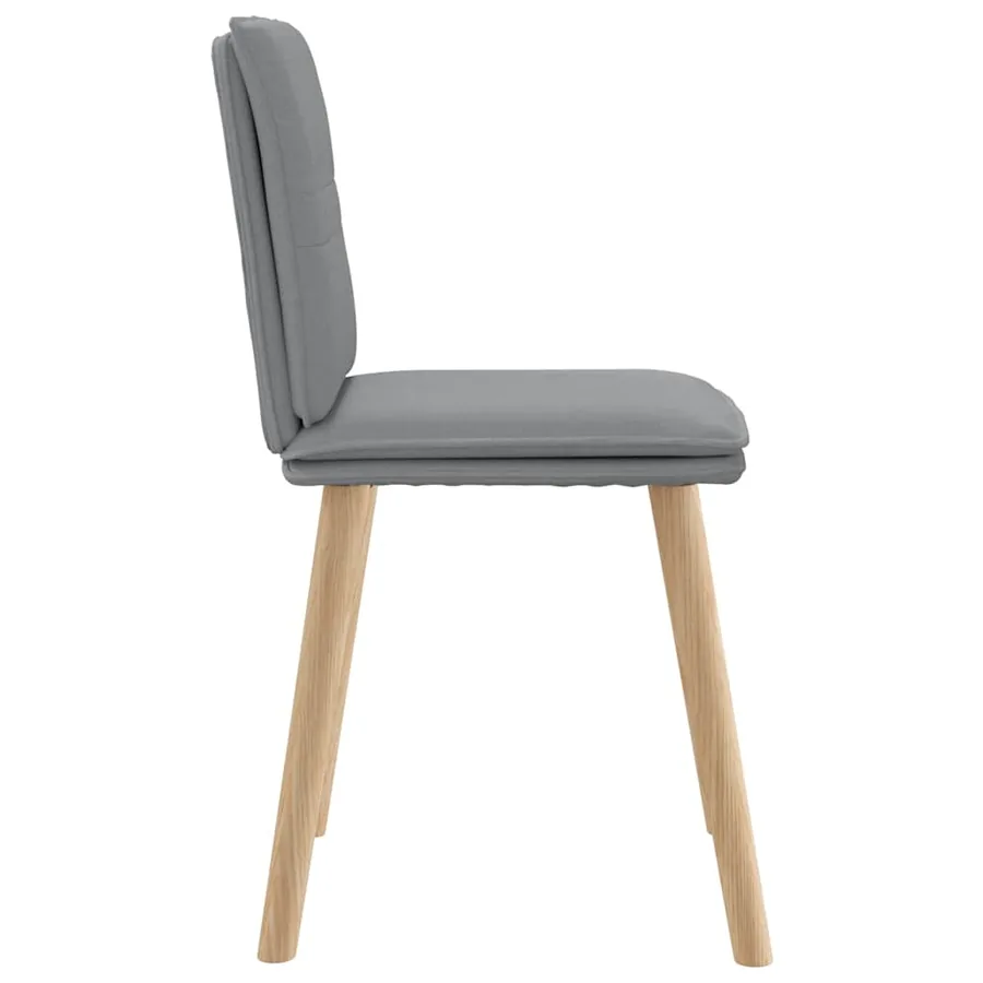 Chaises à manger lot de 4 gris clair tissu - 5