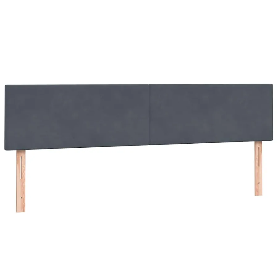 Sommier à lattes de lit et matelas gris foncé 200x220cm velours - 5