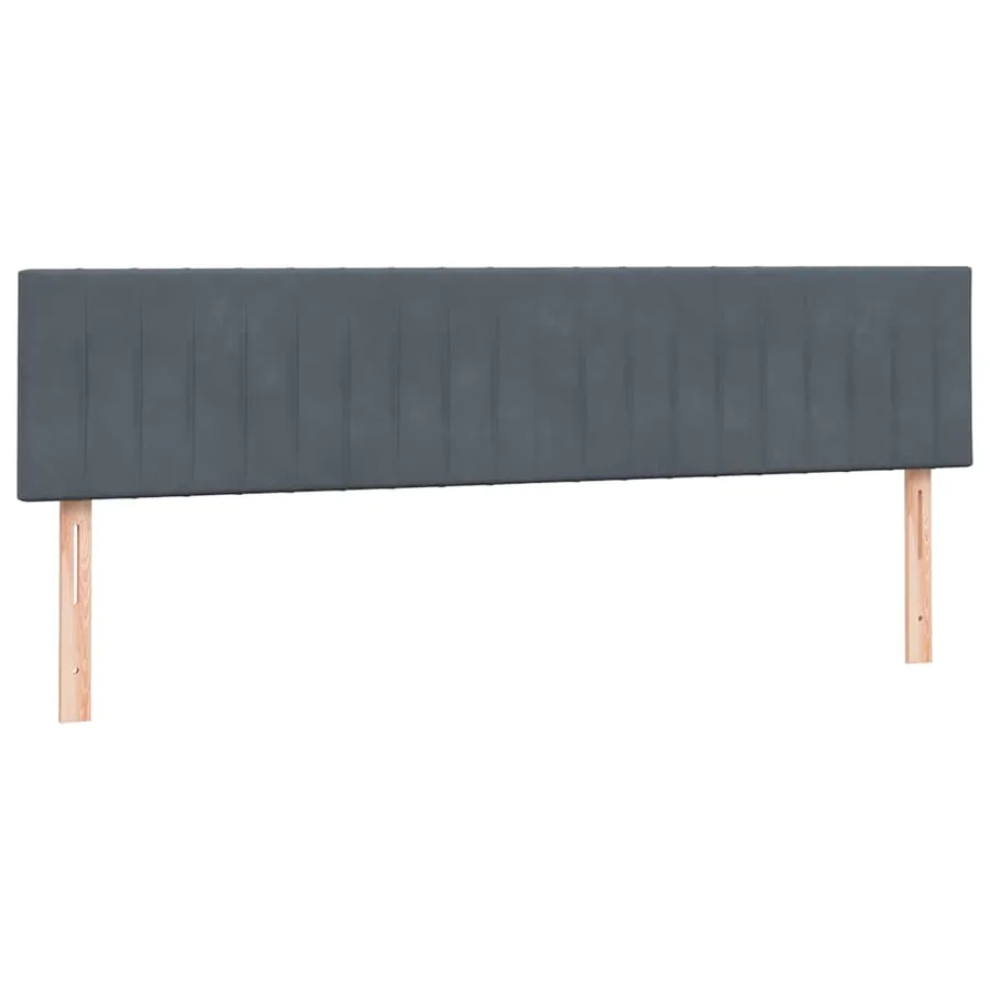 Sommier à lattes de lit et matelas gris foncé 200x220cm velours - 7