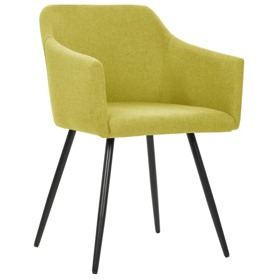 Chaises à manger lot de 2 vert tissu - 2