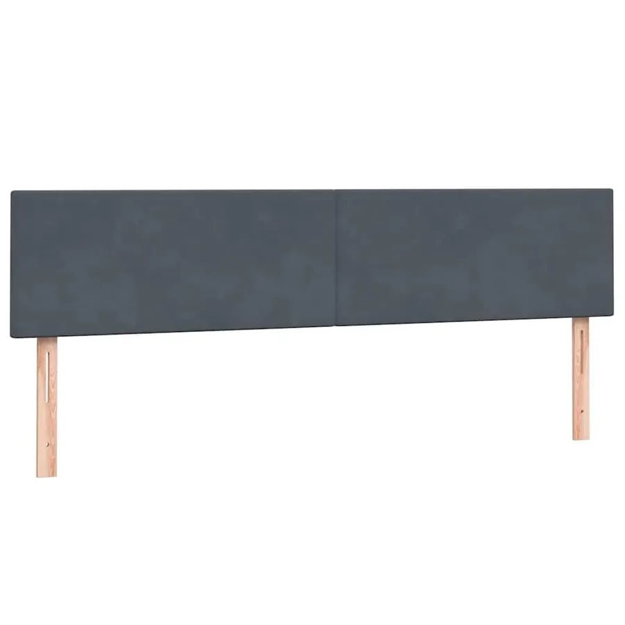 Sommier à lattes de lit et matelas gris foncé 200x220cm velours - 7