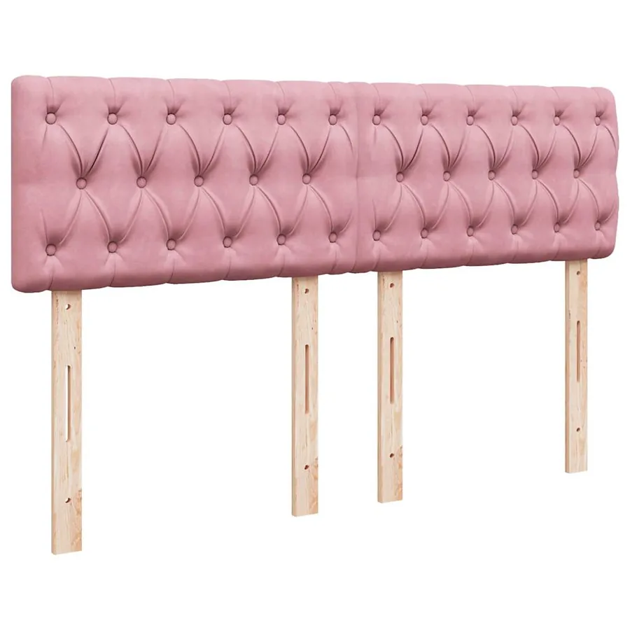 Cadre de lit ottoman avec matelas rose 140x200 cm velours - 9
