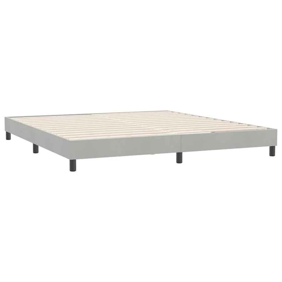 Sommier à lattes de lit sans matelas gris clair 180x220 cm - 4