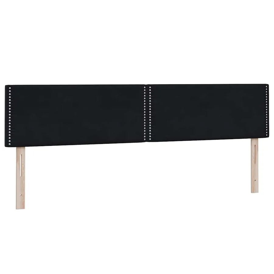 Sommier à lattes de lit avec matelas noir 200x220 cm velours - 6