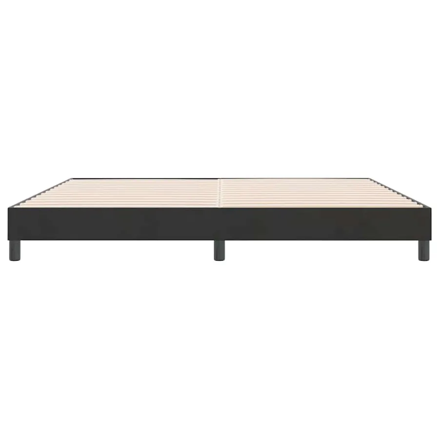 Sommier à lattes de lit sans matelas noir 180x220 cm velours - 5