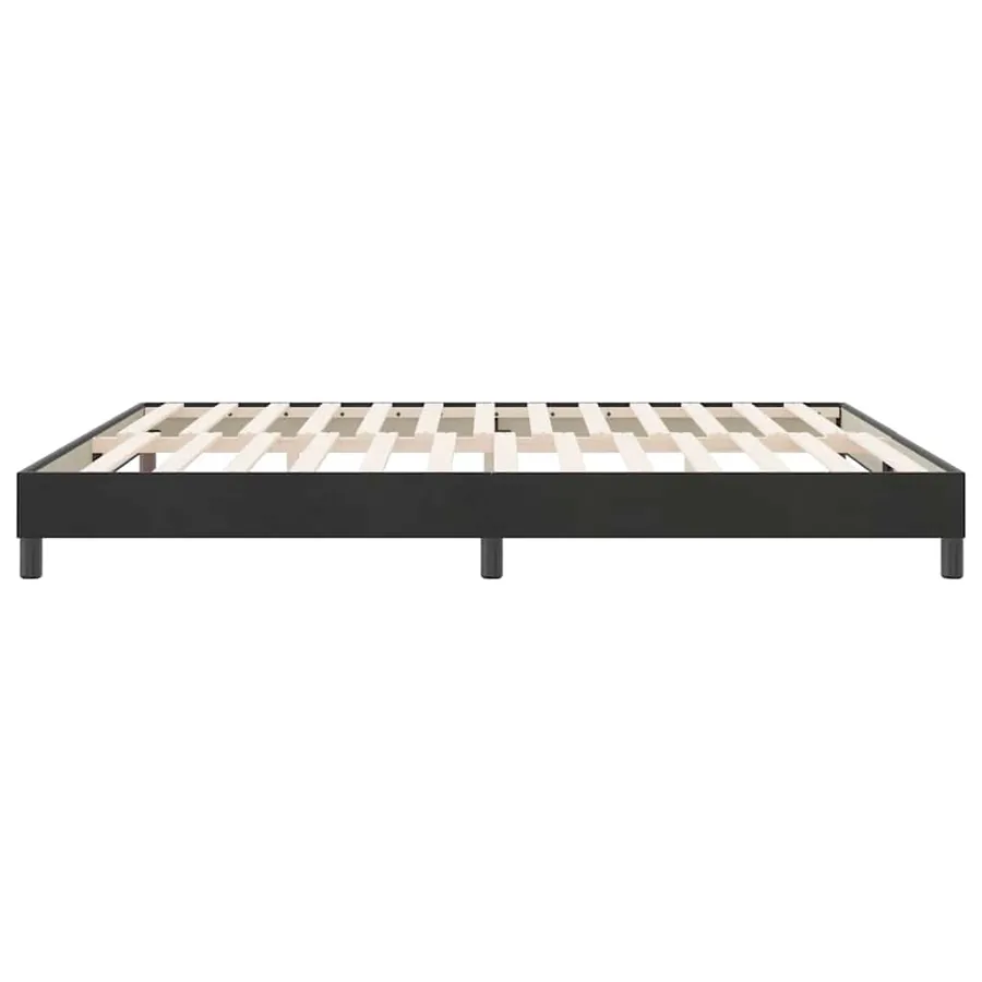 Sommier à lattes de lit sans matelas noir 180x220 cm velours - 6