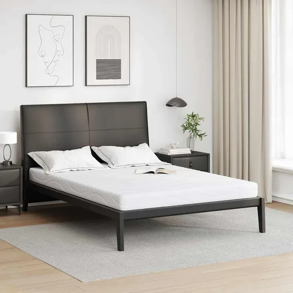 Matelas Blanc 160 x 200 cm Tissu jacquard