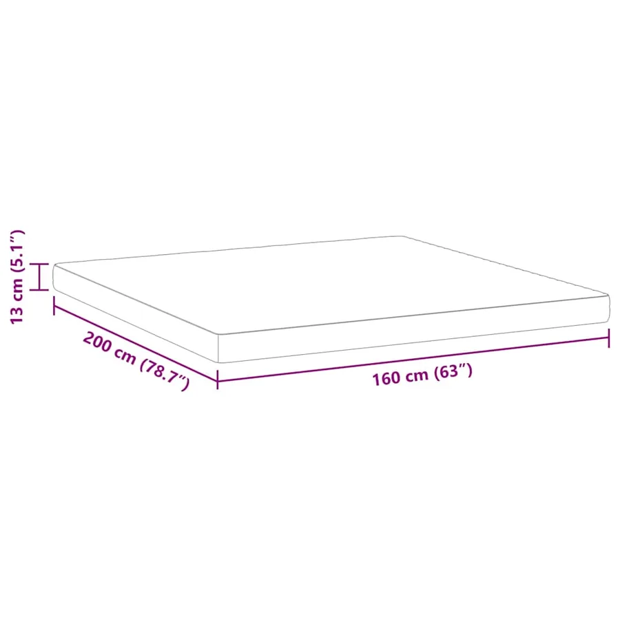 Matelas Blanc 160 x 200 cm Tissu jacquard - 12