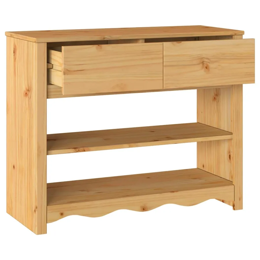 Table console avec tiroir Drammen Chêne 89,5 x 37 x 73 cm - 5