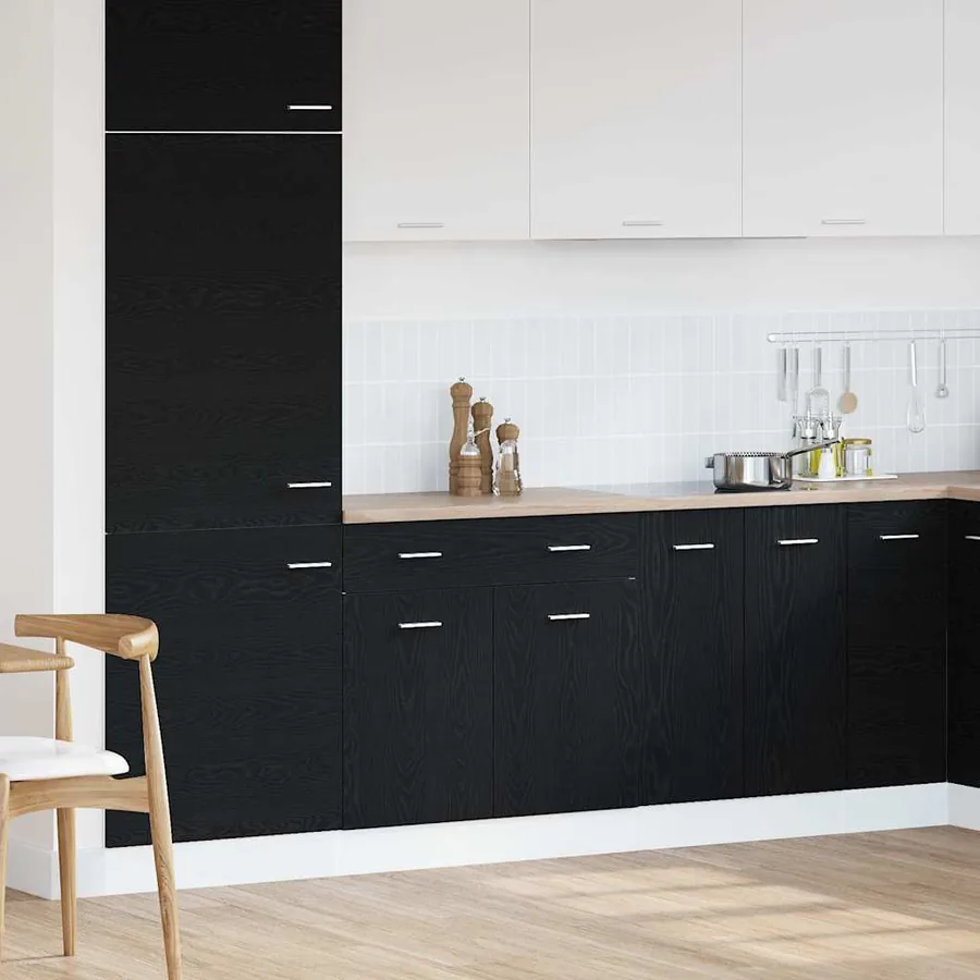 Armoire suspendue avec tiroir Chêne noir 80 x 31 x 81,5 cm