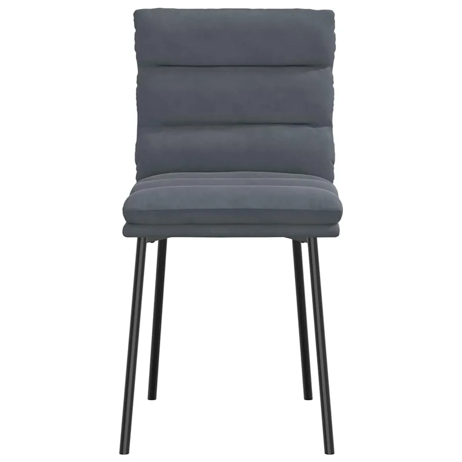Chaises à manger lot de 4 Gris foncé Velours - 4