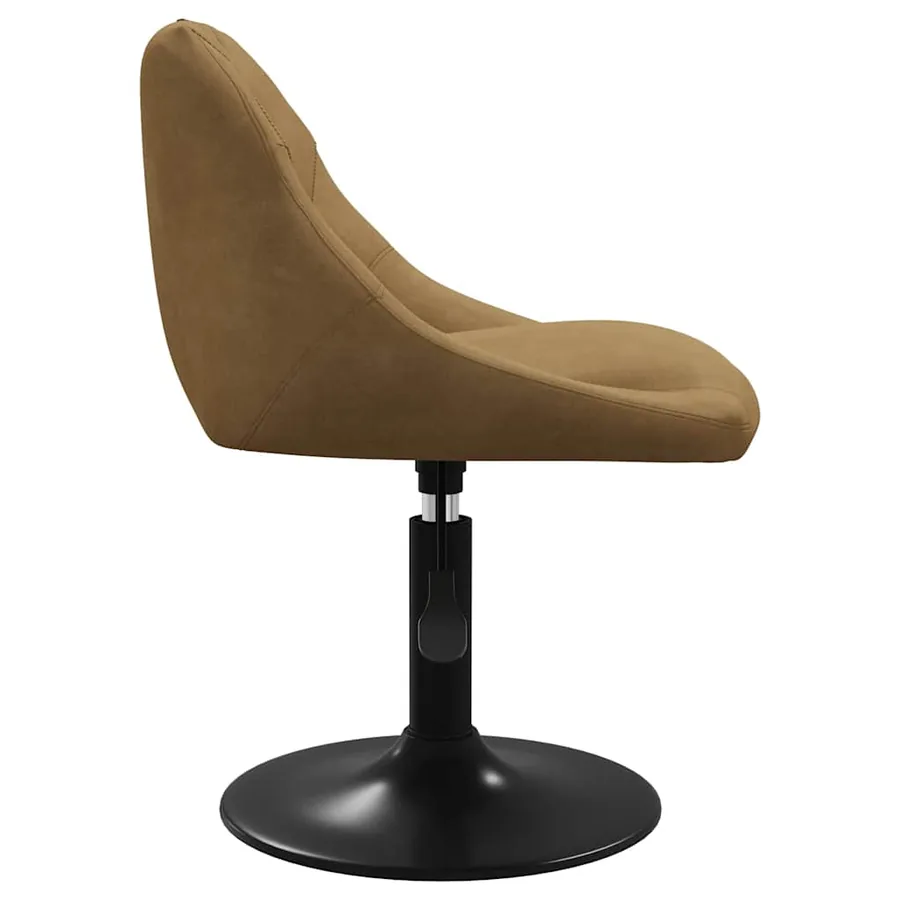 Chaise de salle à manger Marron Velours - 4