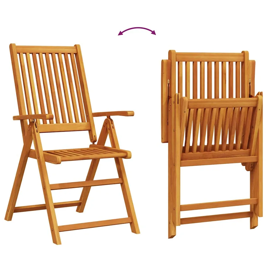 Ensemble de salle à manger pour jardin Pliable 5 pcs Marron - 12