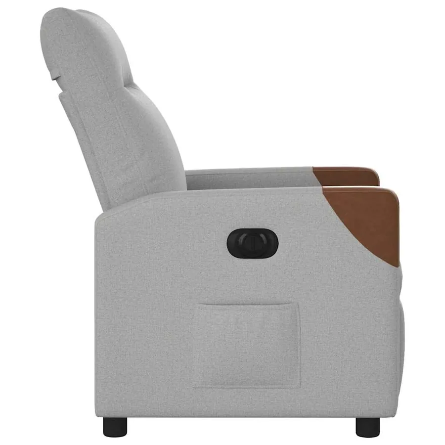 Fauteuil inclinable électrique gris nuage tissu - 6