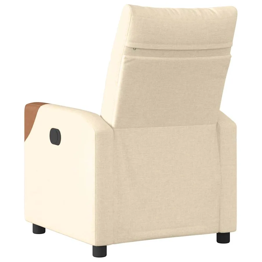 Fauteuil inclinable Crème Tissu - 5