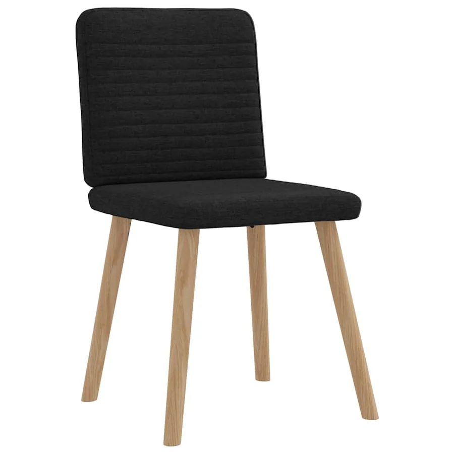 Chaises à manger lot de 4 noir tissu - 3